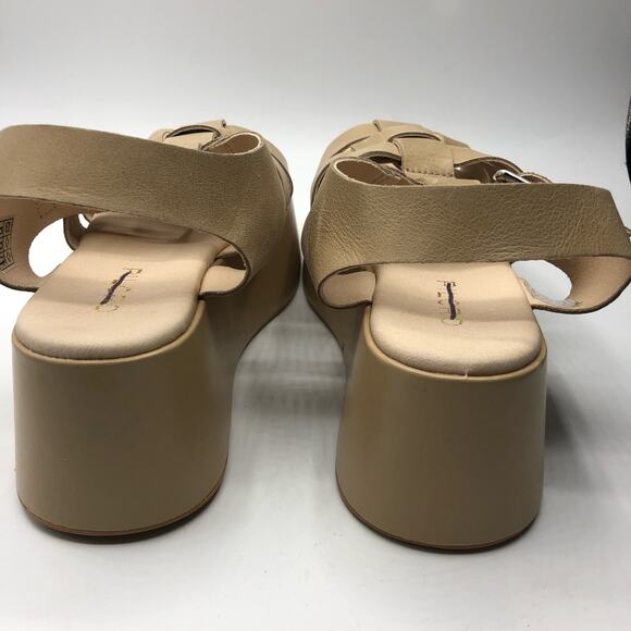 Anthropologie x Pilcro Tan Platform Leather Fisherman Sandals Size EU 40 / US 10 - Picture 6 of 8